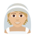 👰🏼 person with veil: medium-light skin tone display on JoyPixels